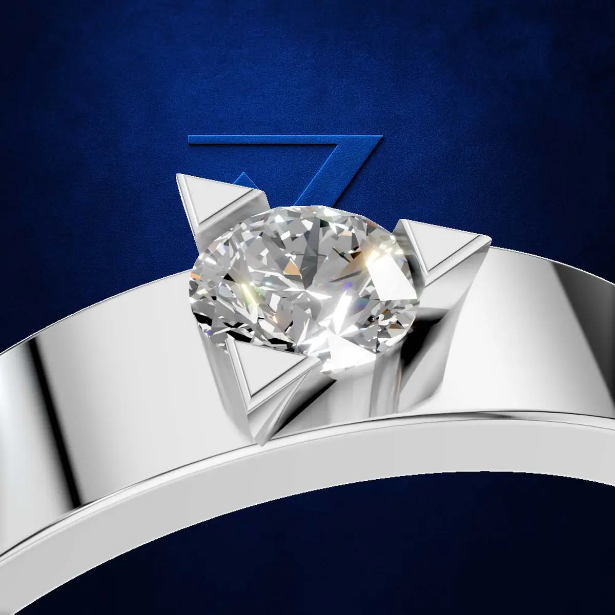 Modern Lab Grown Diamond Ring in 14K Gold | Elegant Round Cut Solitaire Ring | Moissanite or Lab Grown Diamond Options Available