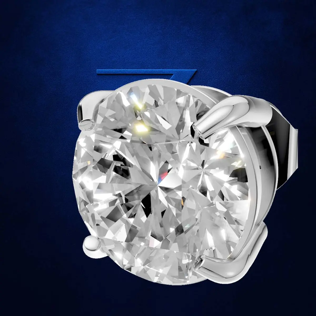 3.00 ct Bold Classic Round Solitaire Earring