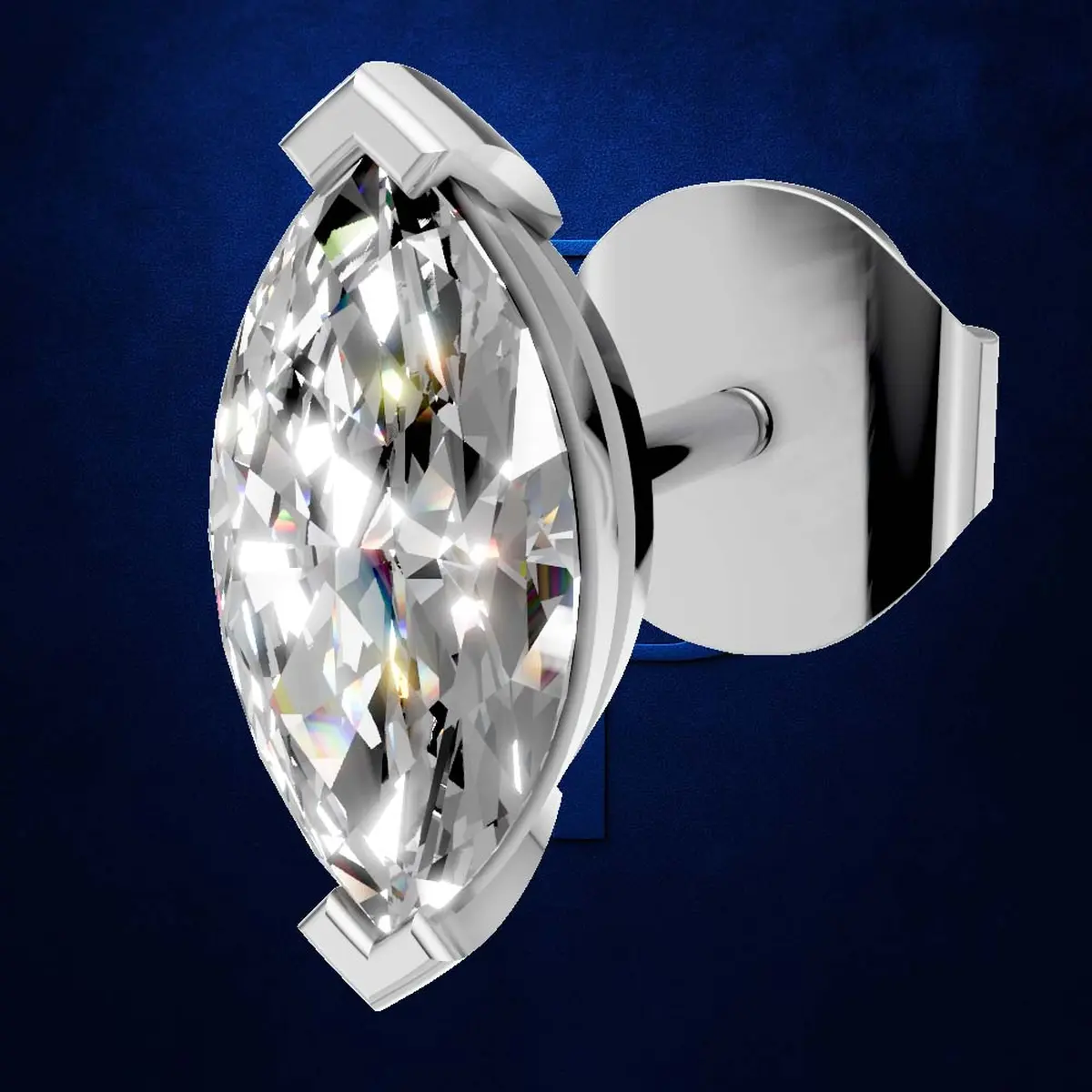 0.70 ct Bold Marquise Cut Solitaire Studs