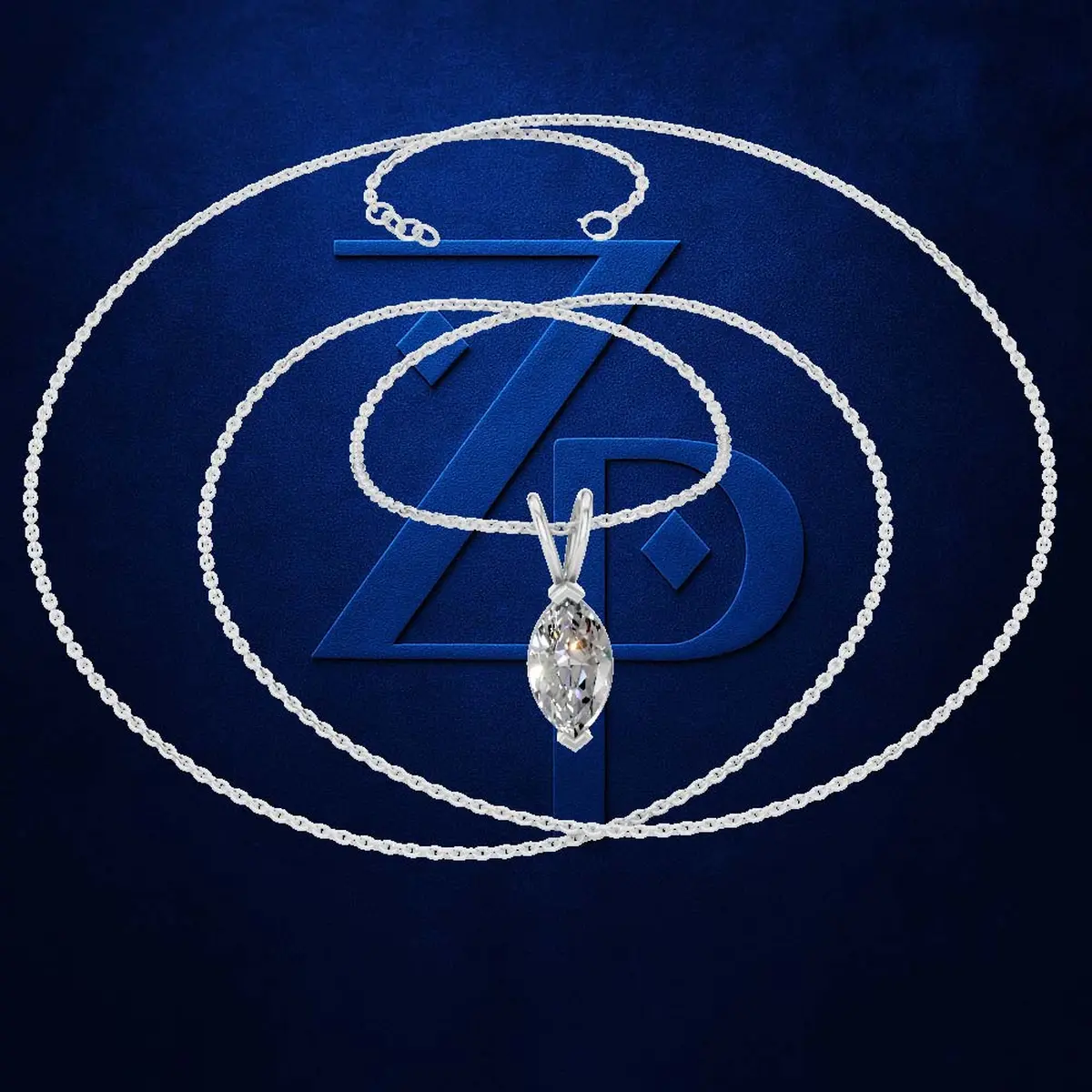 0.70 ct Bold Marquise Cut Solitaire Pendant