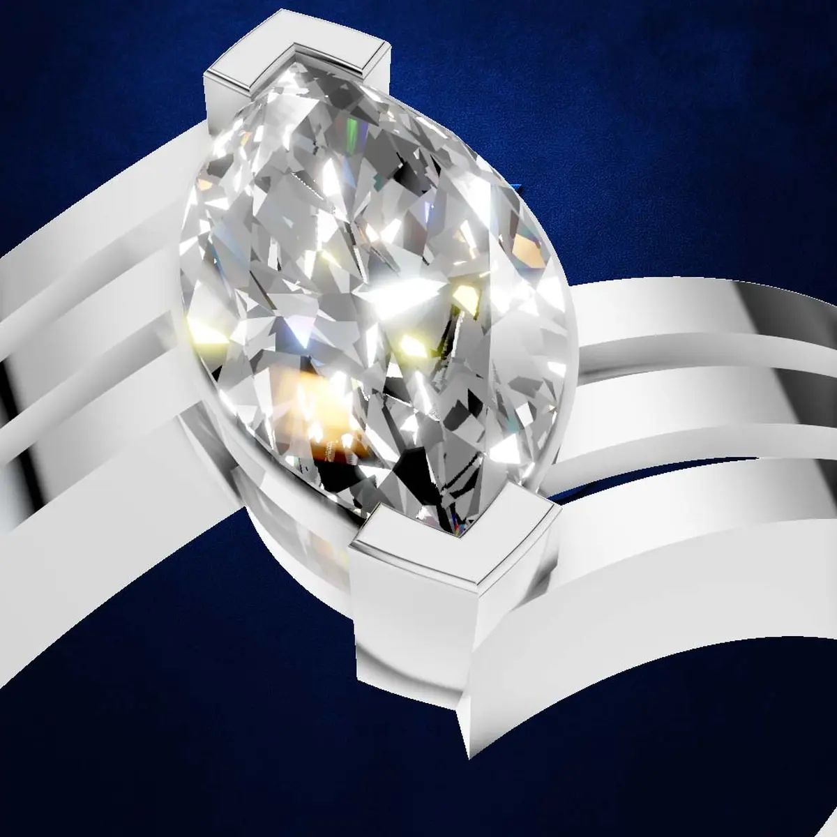 0.70 ct Bold Marquise Cut Solitaire Ring