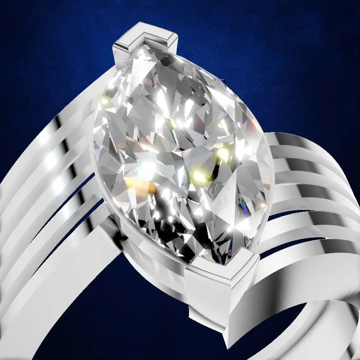 3.00ct Majestic Marquise Solitaire Ring