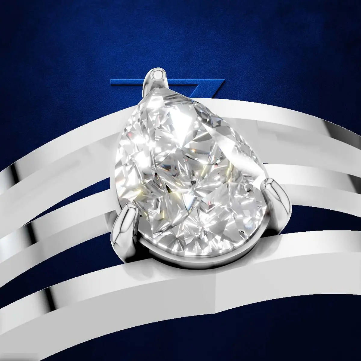 0.50ct Pear Solitaire Ring