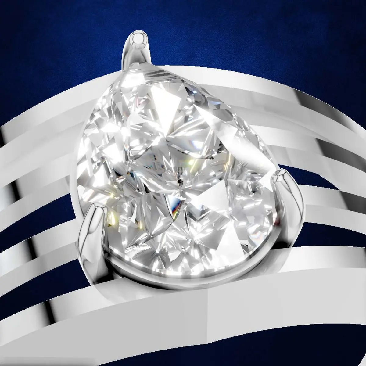 0.75ct Classic Pear Cut Solitaire Ring