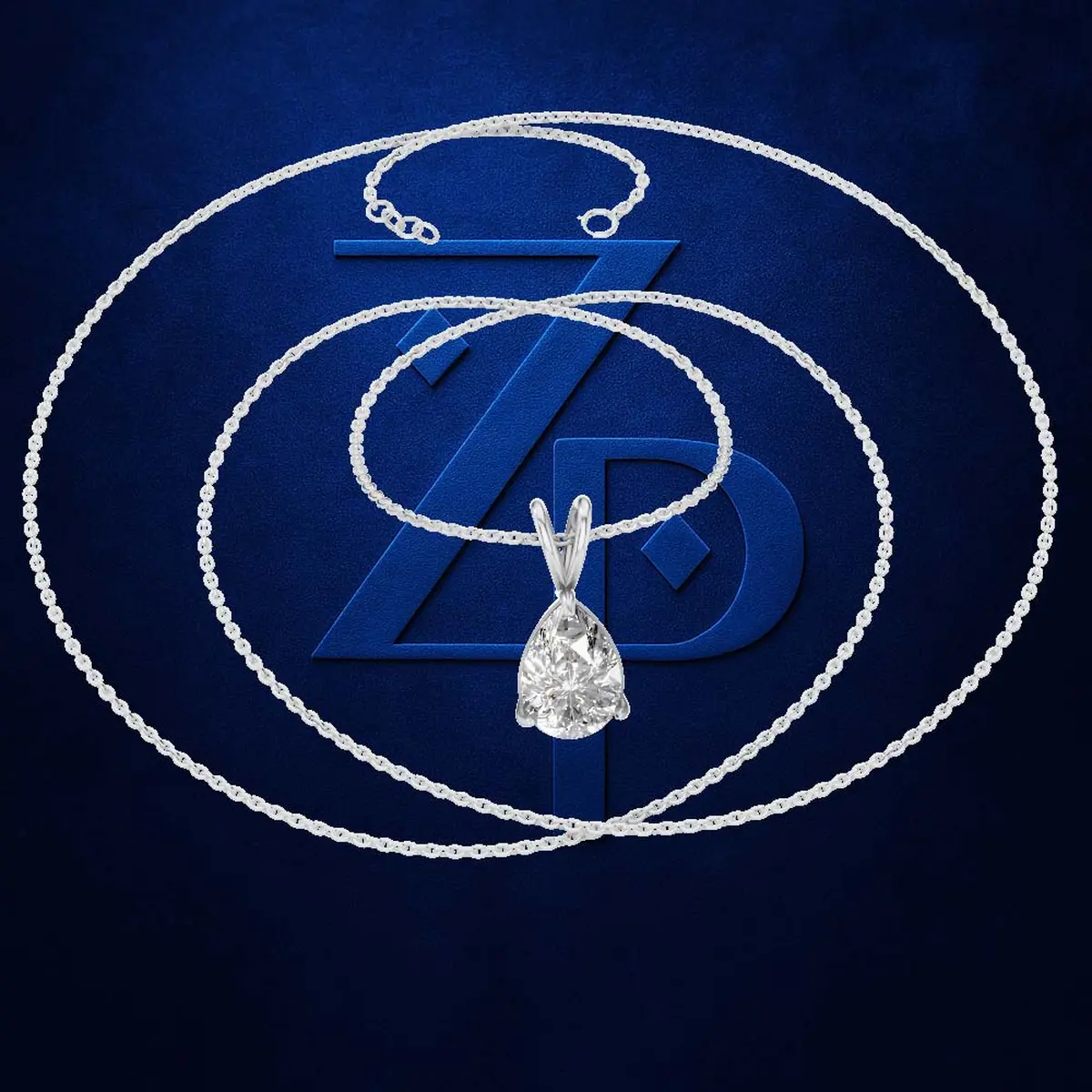 1.00ct Modern Pear Diamond Pendant