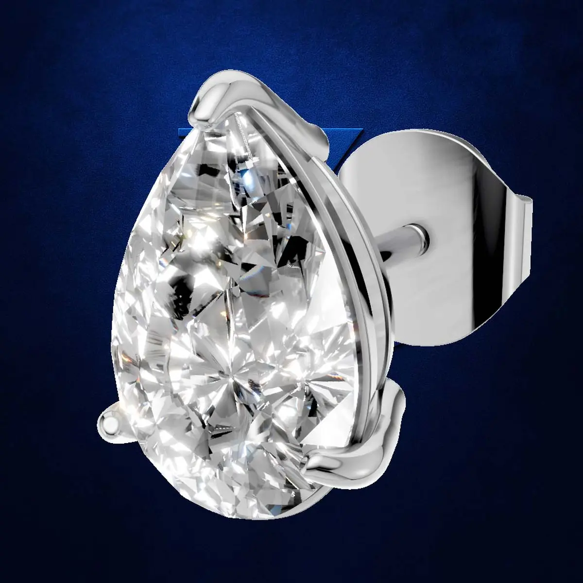 1.60ct Bold Pear Cut Solitaire Studs