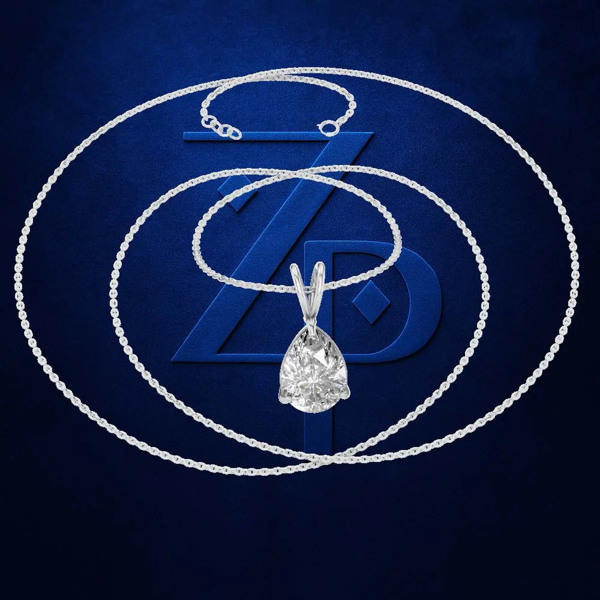 1.60ct Bold Pear Cut Solitaire Pendant