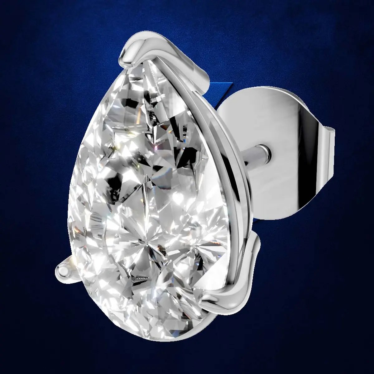 2.00ct Iconic Pear Solitaire Stud Earrings