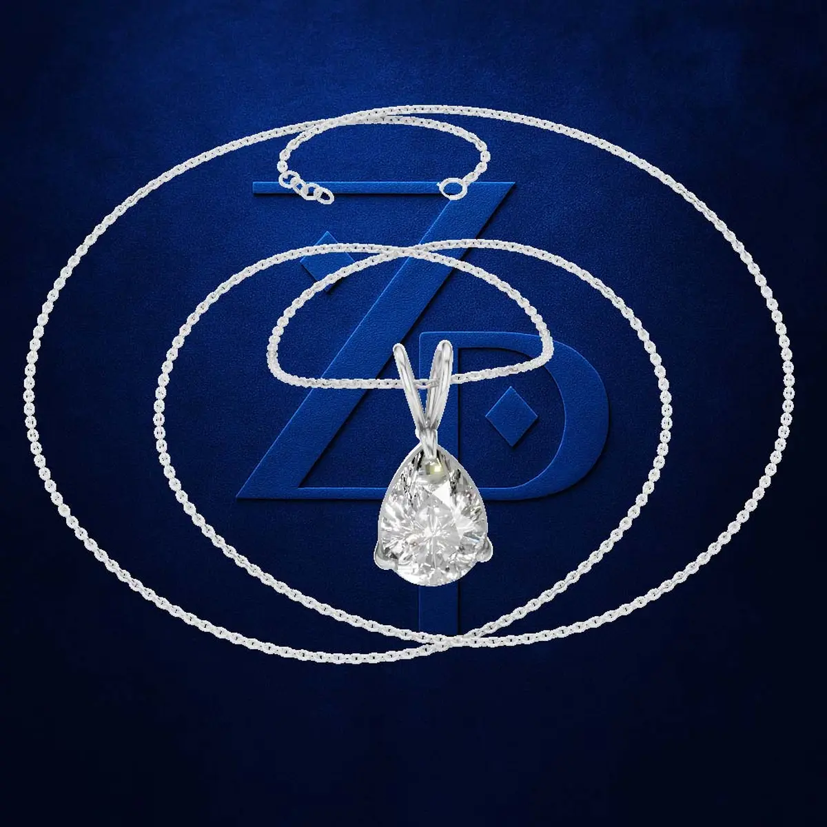 2.50ct Elegant Pear Cut Solitaire Pendant