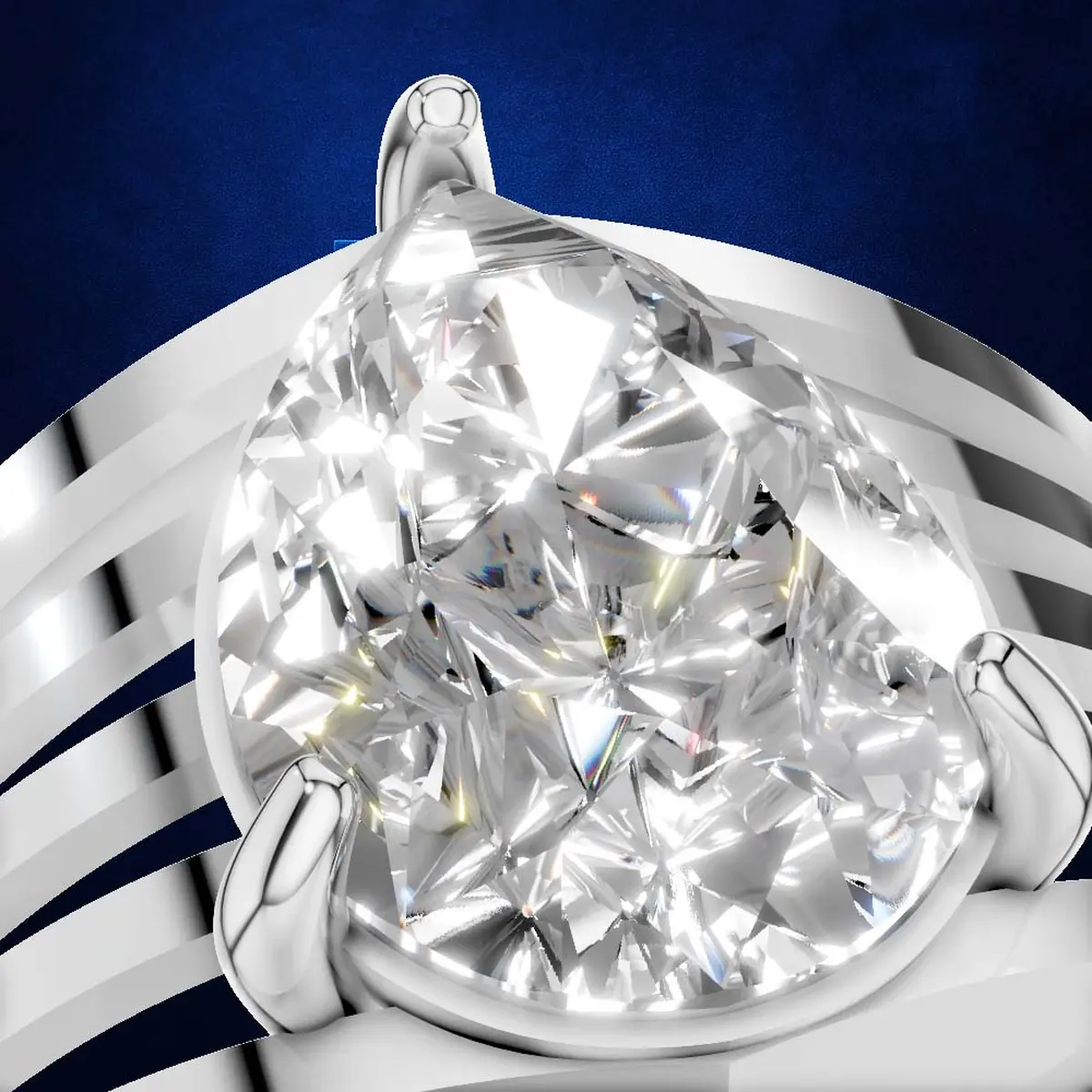 2.50ct Elegant Pear Cut Solitaire Ring