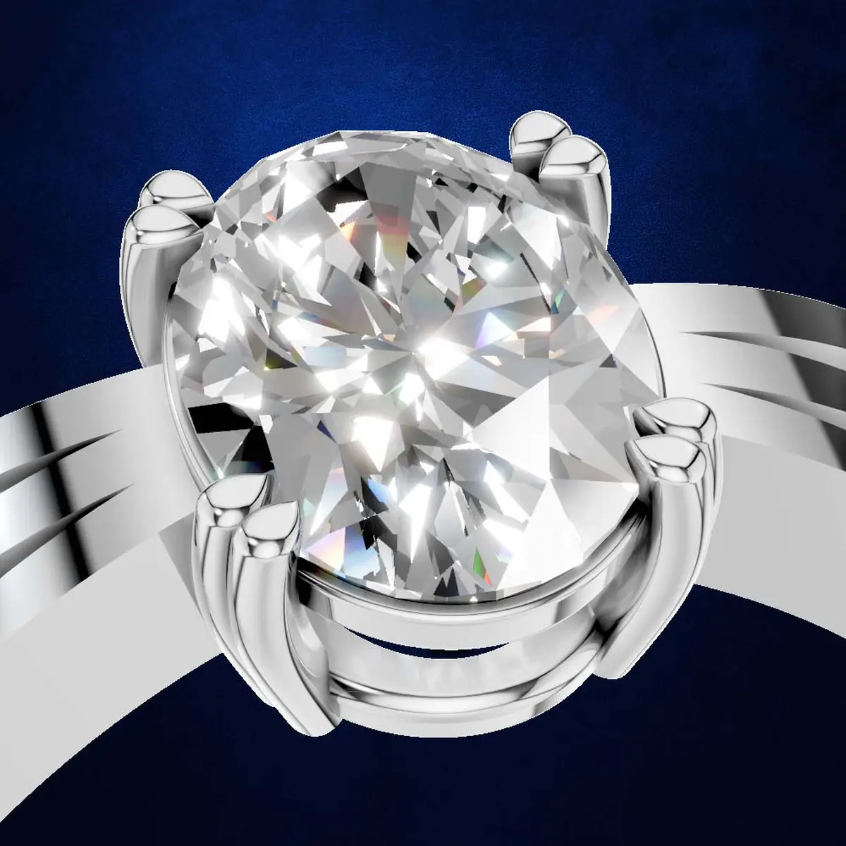 1.50ct Elegant Oval Solitaire Daily Wear Ring