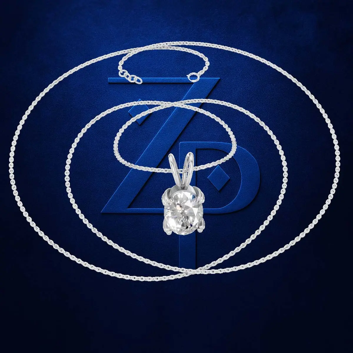 2.00ct Premium Oval Solitaire Pendant