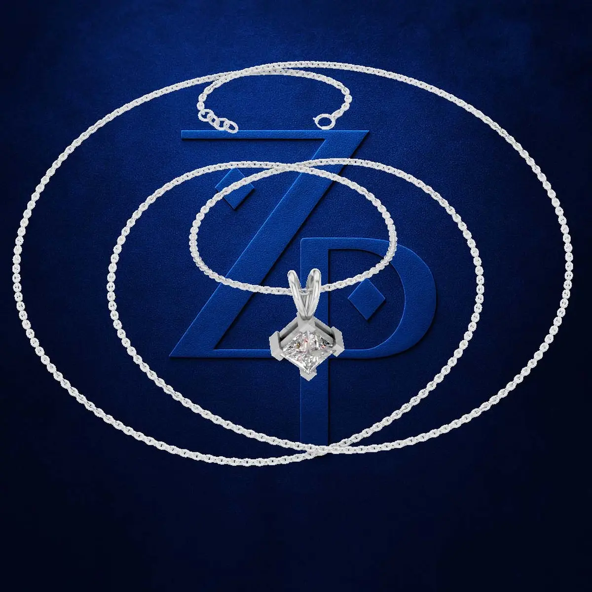 0.75ct Classic Princess Diamond Pendant