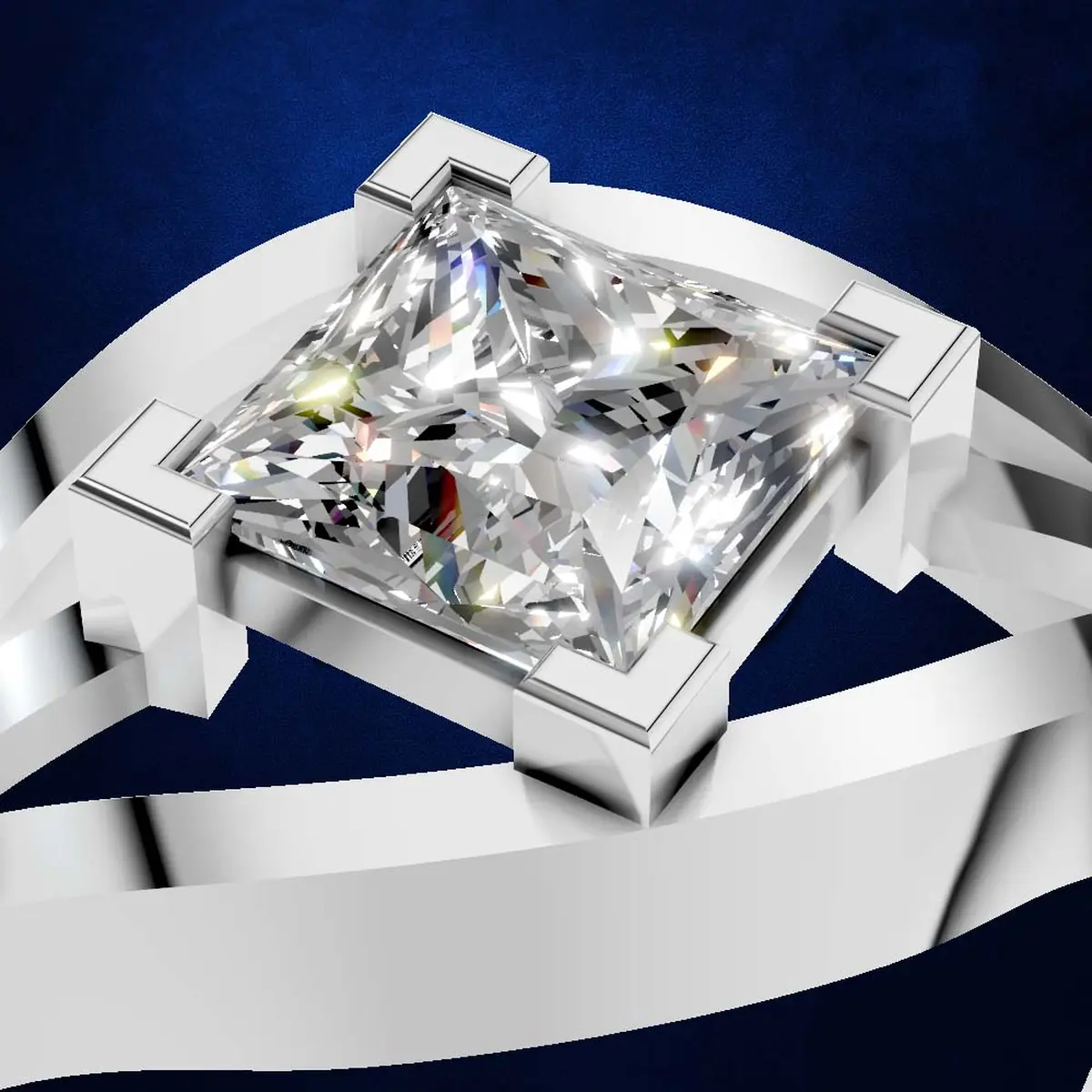 0.75ct Classic Princess Diamond Ring