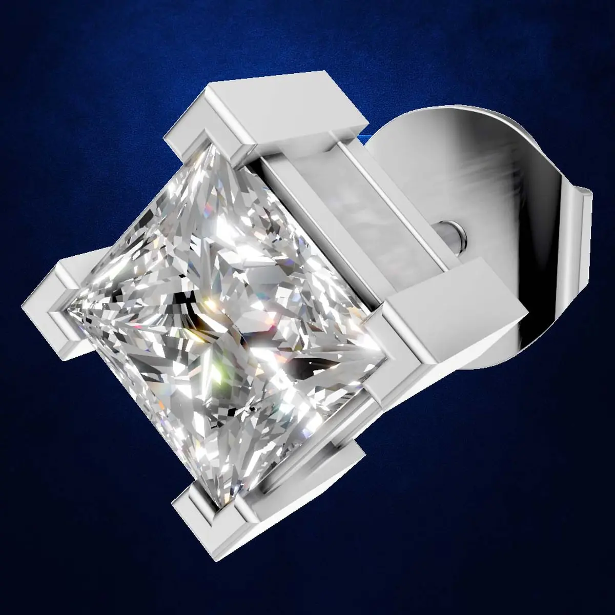 1.00ct Timeless Princess Cut Stud Earrings