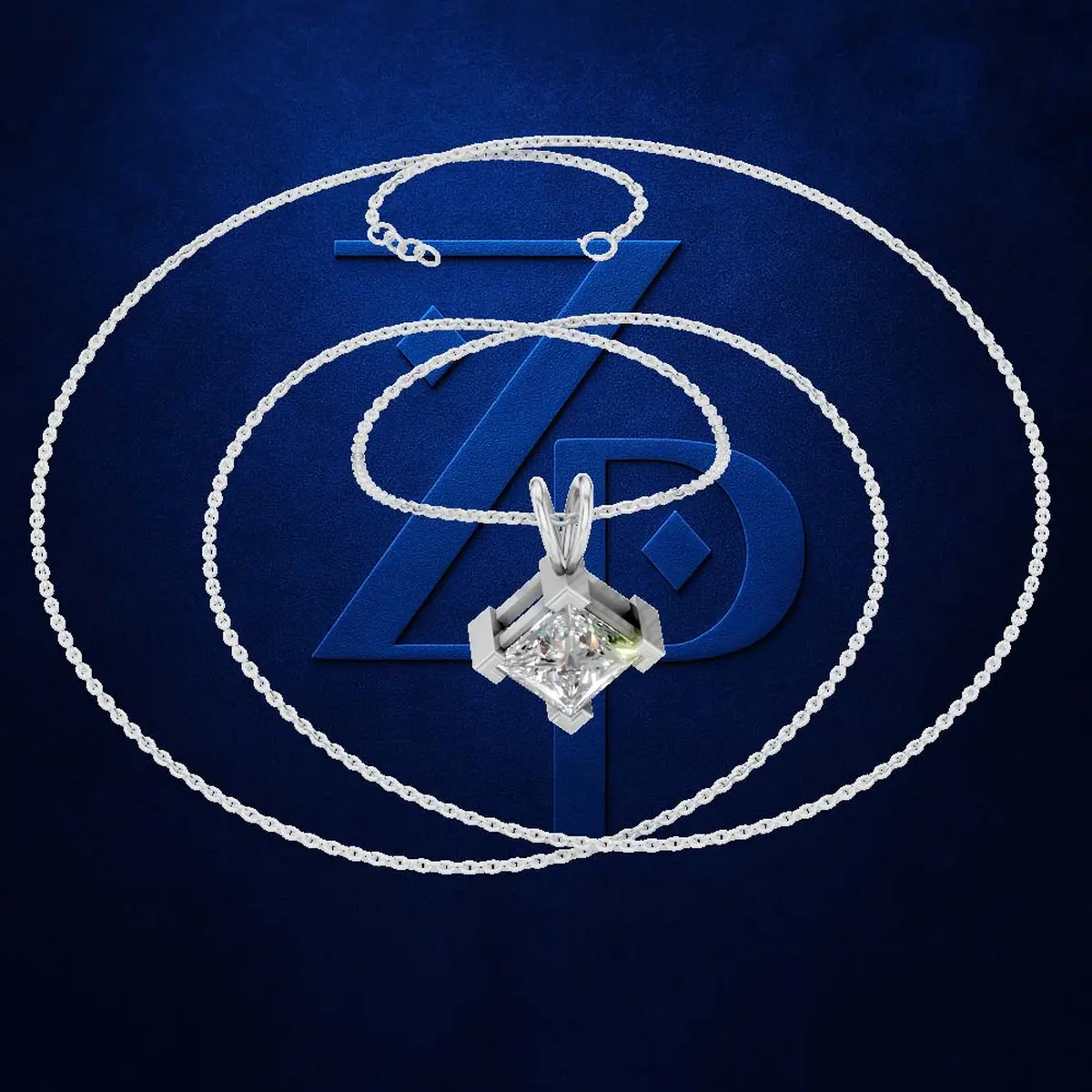 2.50ct Royal Princess Cut Pendat