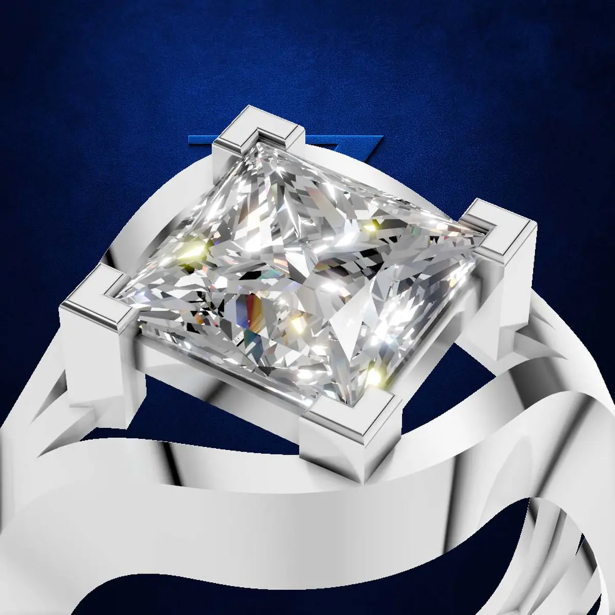 2.50ct Royal Princess Cut Ring