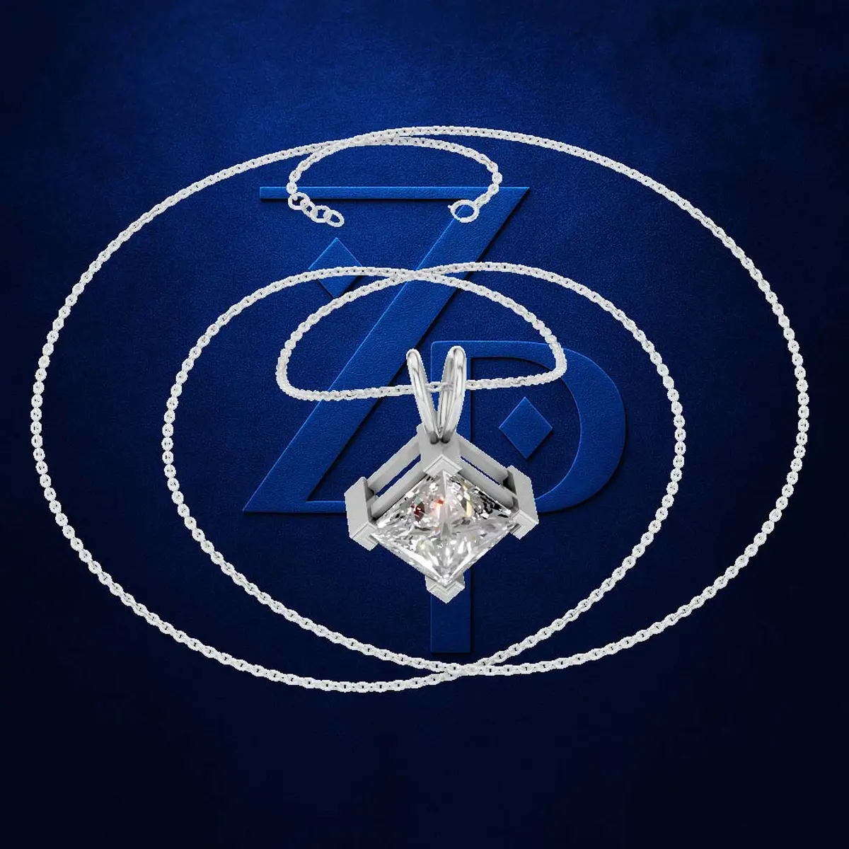 3.00ct Luxe Princess Pendant