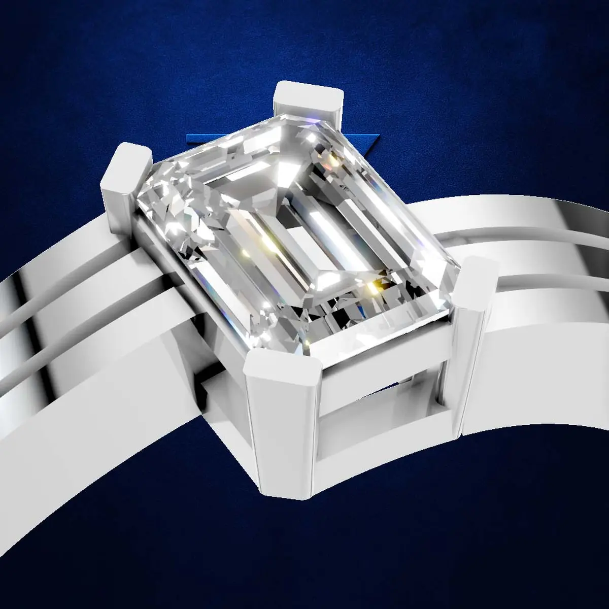 0.50ct Emerald Cut Solitaire Ring