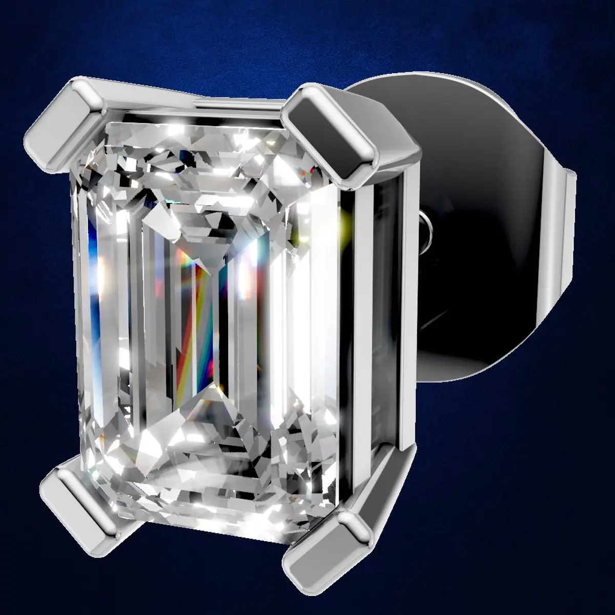 0.75ct Classic Emerald Cut Diamond Studs