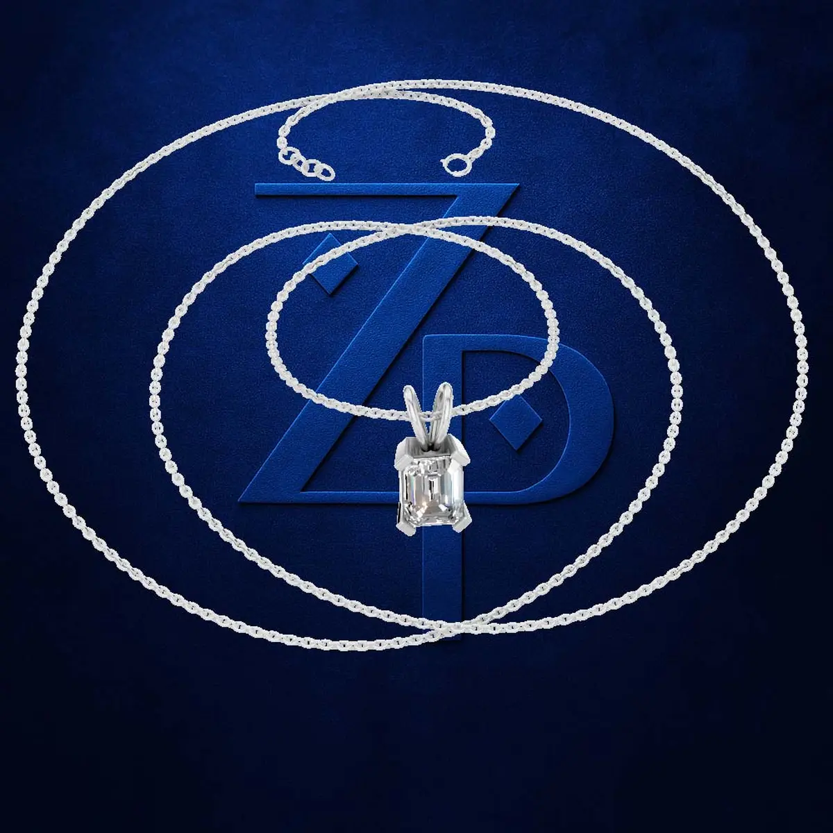 0.75ct Classic Emerald Cut Diamond Pendant