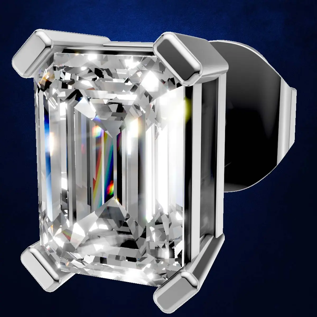 1.00ct Timeless Emerald Cut Stud Earrings