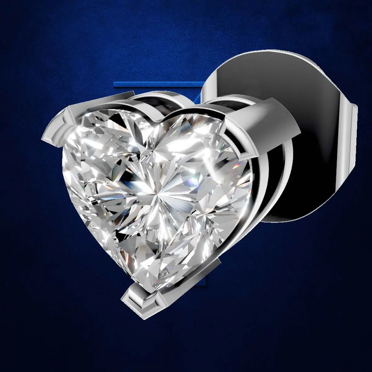 0.50ct Mini Heart Solitaire Earrings