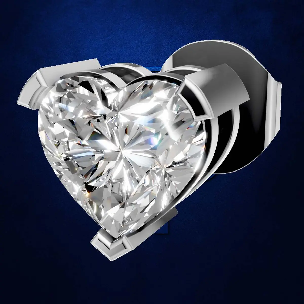 1.00ct Classic Heart Cut Solitaire Studs