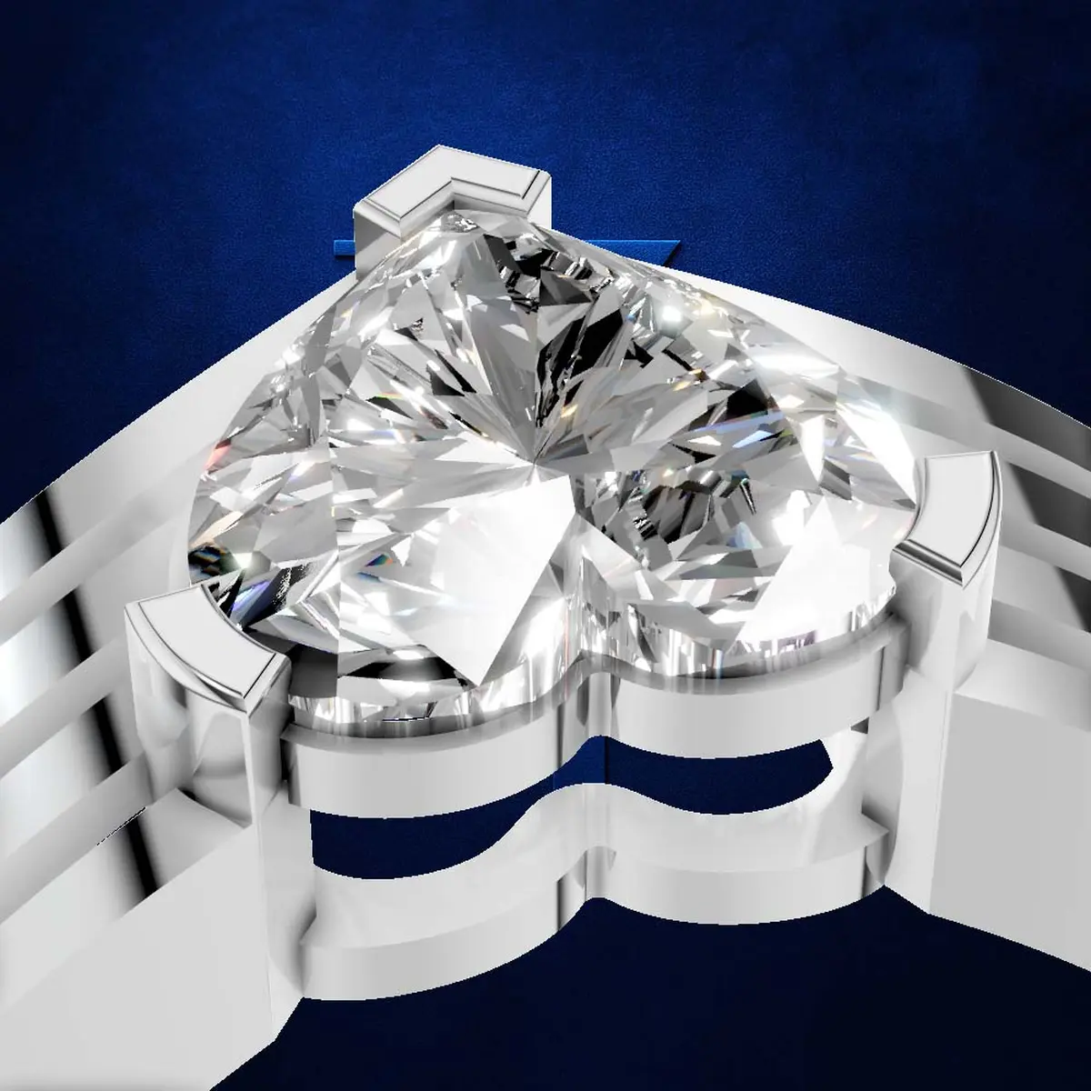 1.50ct Timeless Heart Diamond Look Ring