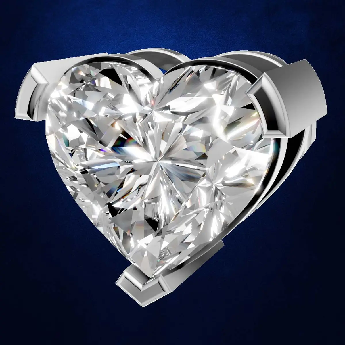 2.00ct Elegant Heart Solitaire Studs