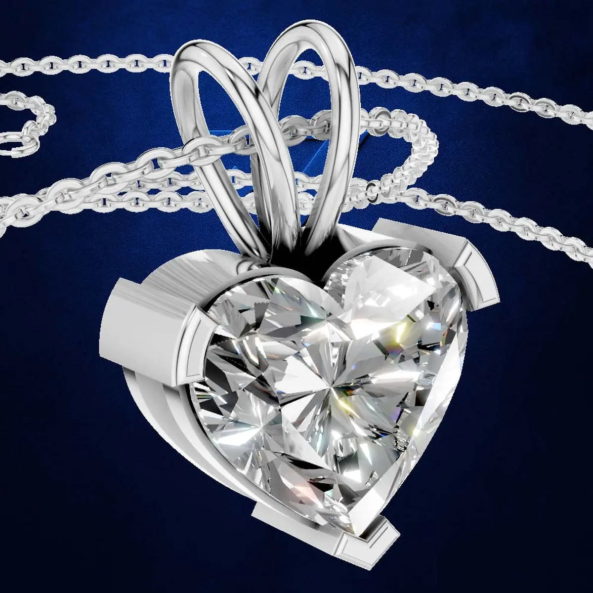 2.00ct Elegant Heart Solitaire Pendant
