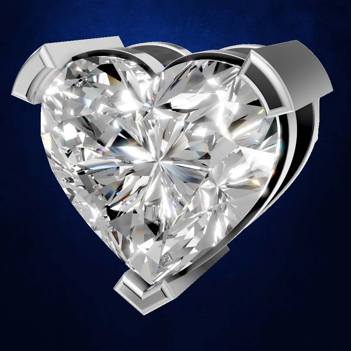 3.00ct Luxury Heart Shape Solitaire Stud Earrings
