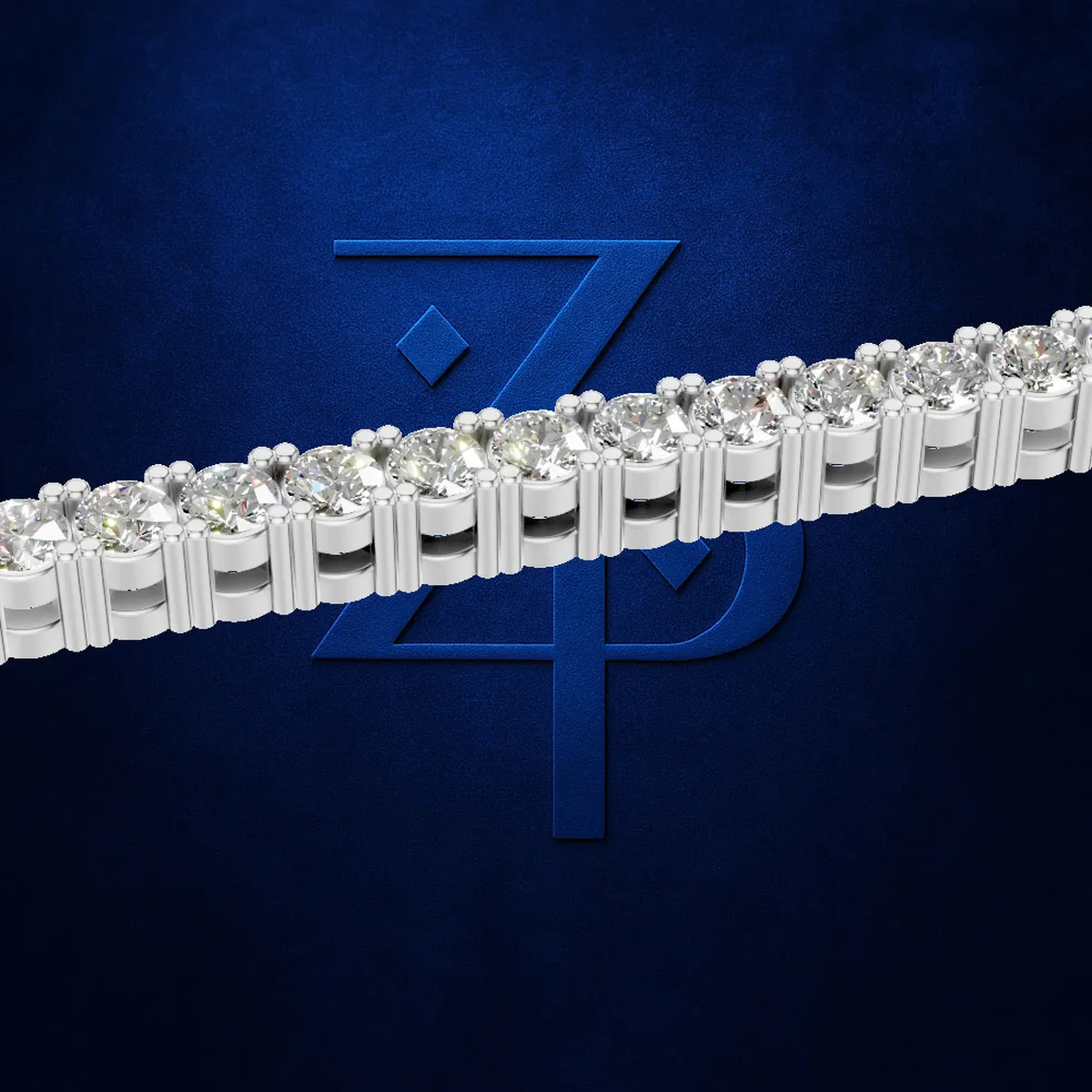 Petite Diamond Tennis Bracelet for Women with Fold Over Clasp