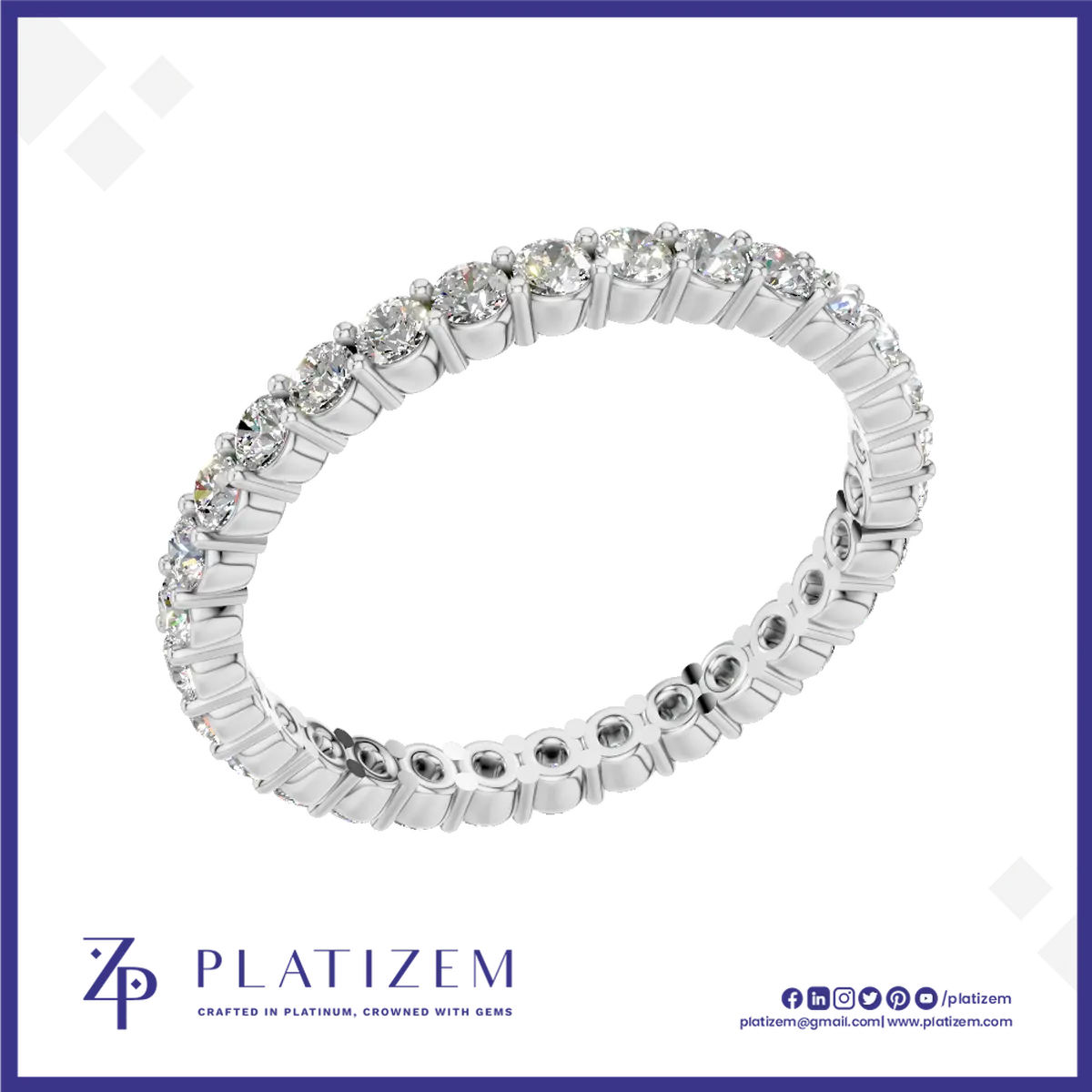 Man Made Laboratory Grown Diamond Eternity Band