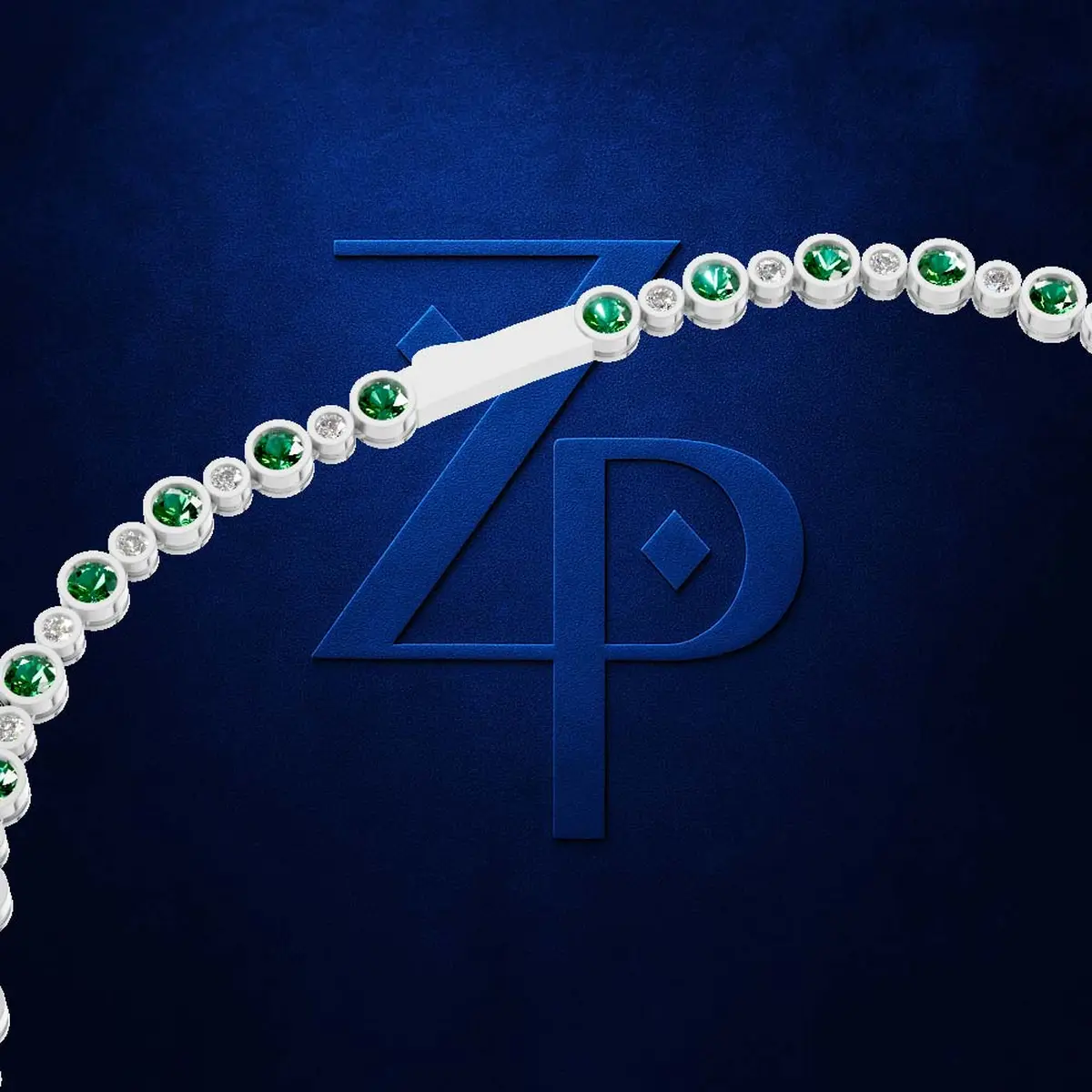 Emerald and Diamond Tennis Necklace in White Gold Luxury Jewelry with Timeless Elegance