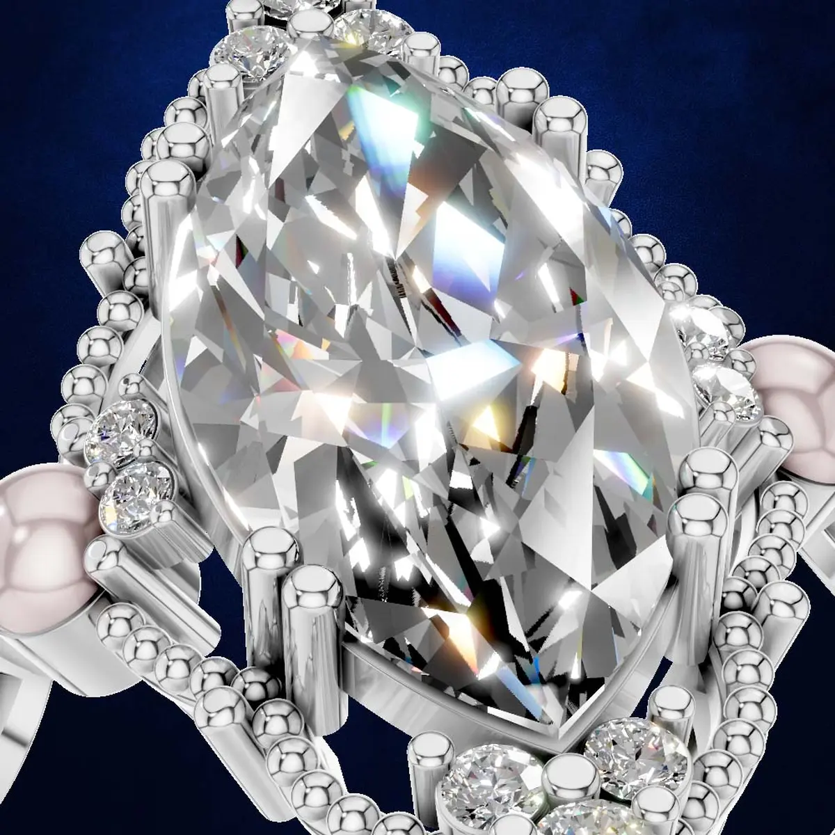 4 Ct Marquise Lab Grown Diamond Ring  Stunning, Eco Friendly Luxury Engagement Jewelry