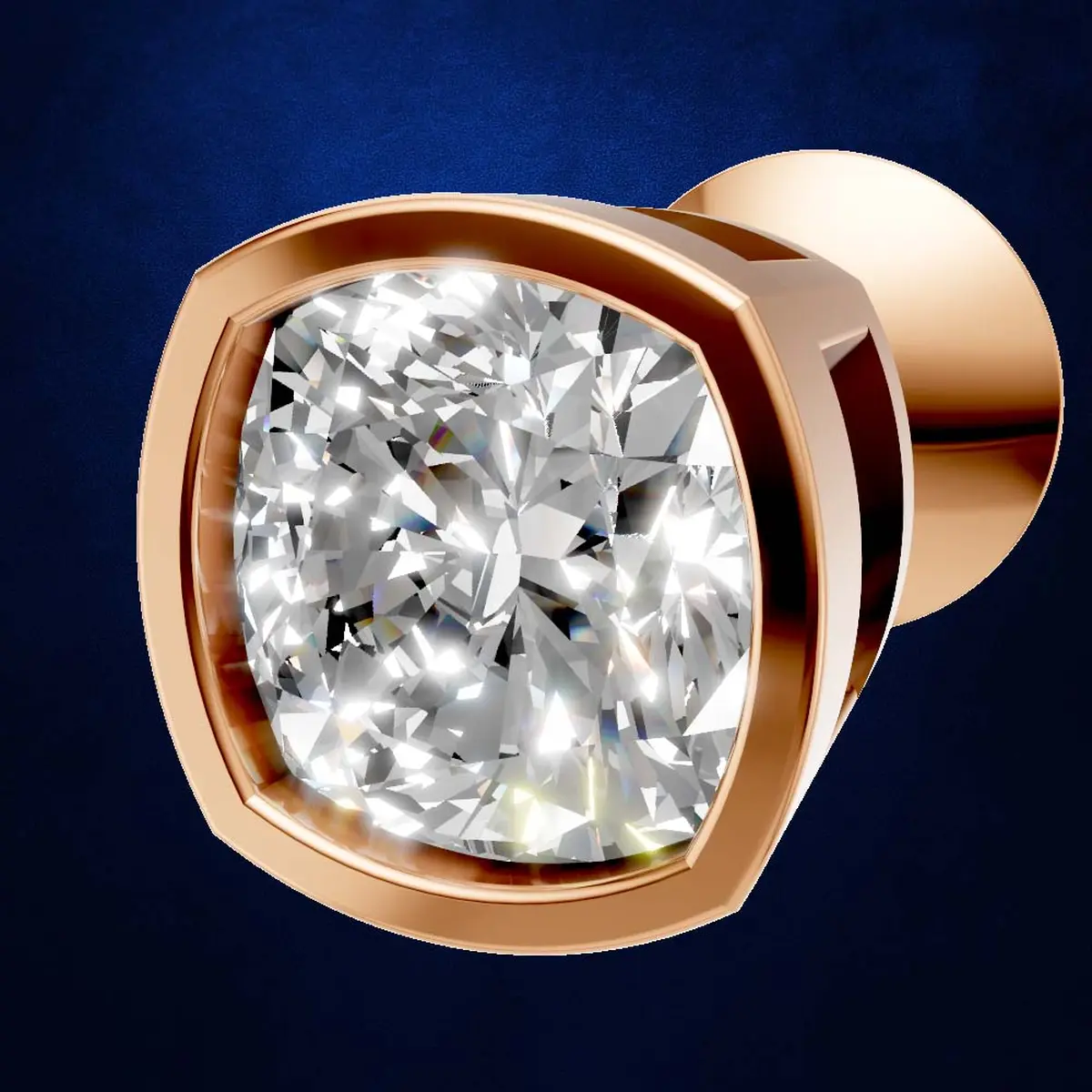 Bezel Set Laboratory Grown Diamond Stud Earrings Gold, Silver and Platinum Luxury