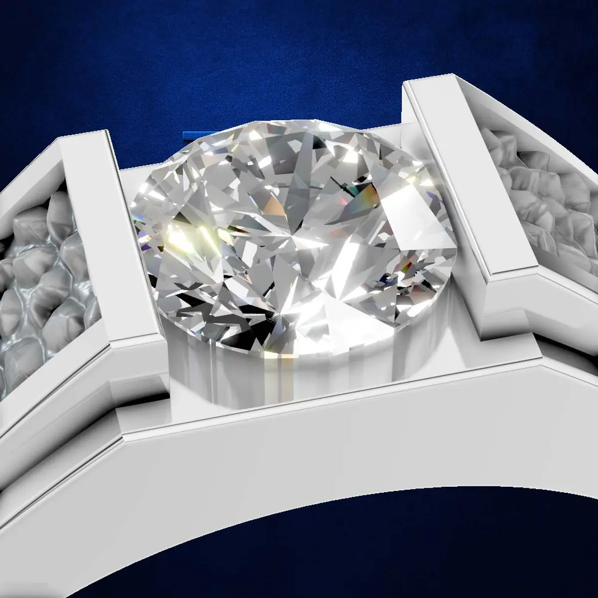 1 Carat Laboratory Grown Diamond Mens Ring