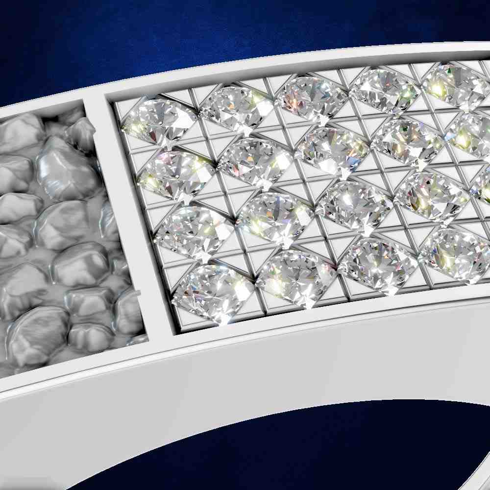 Mens Pave Laboratory Grown Diamond Ring