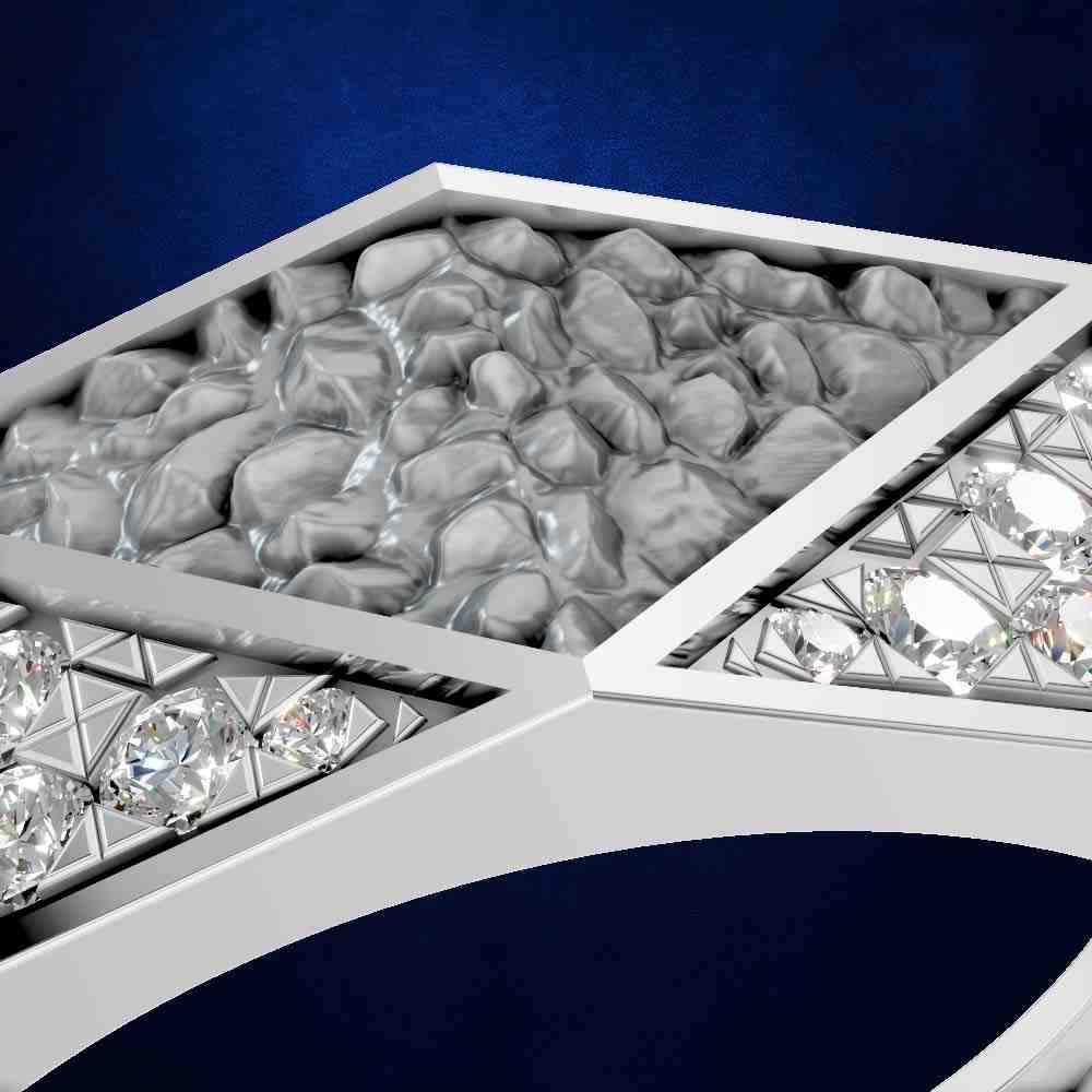 Round Pave Laboratory Grown Diamond Wedding Band