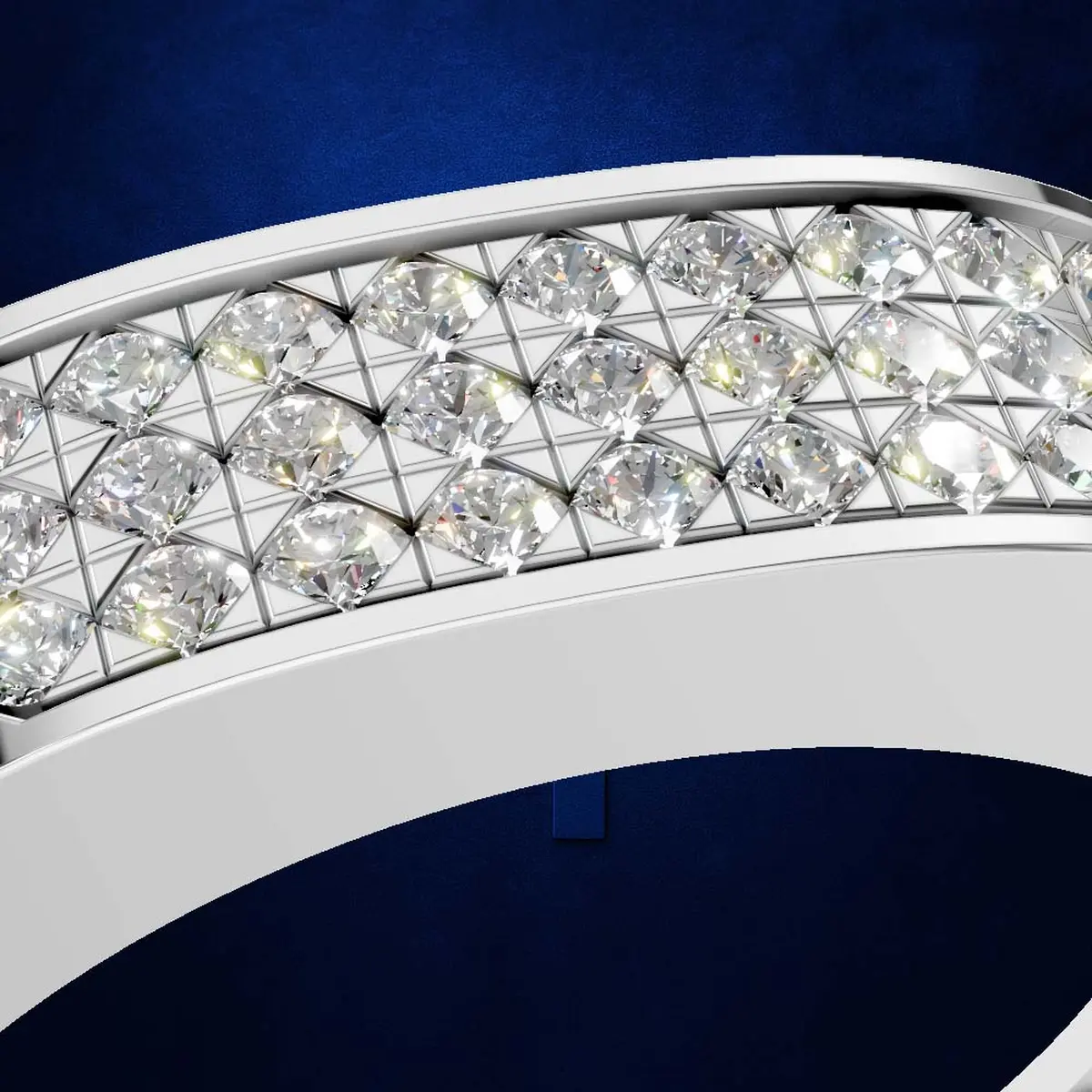 Laboratory Grown Diamond Cluster Wedding Band