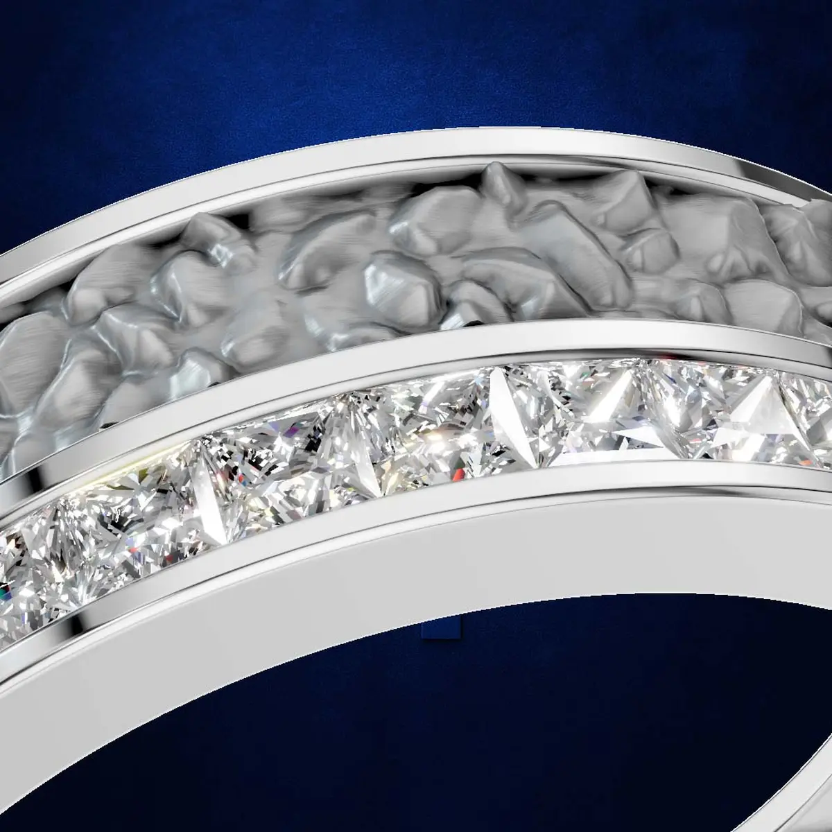 Princess Cut Laboratory Grown Diamond Eternity Band