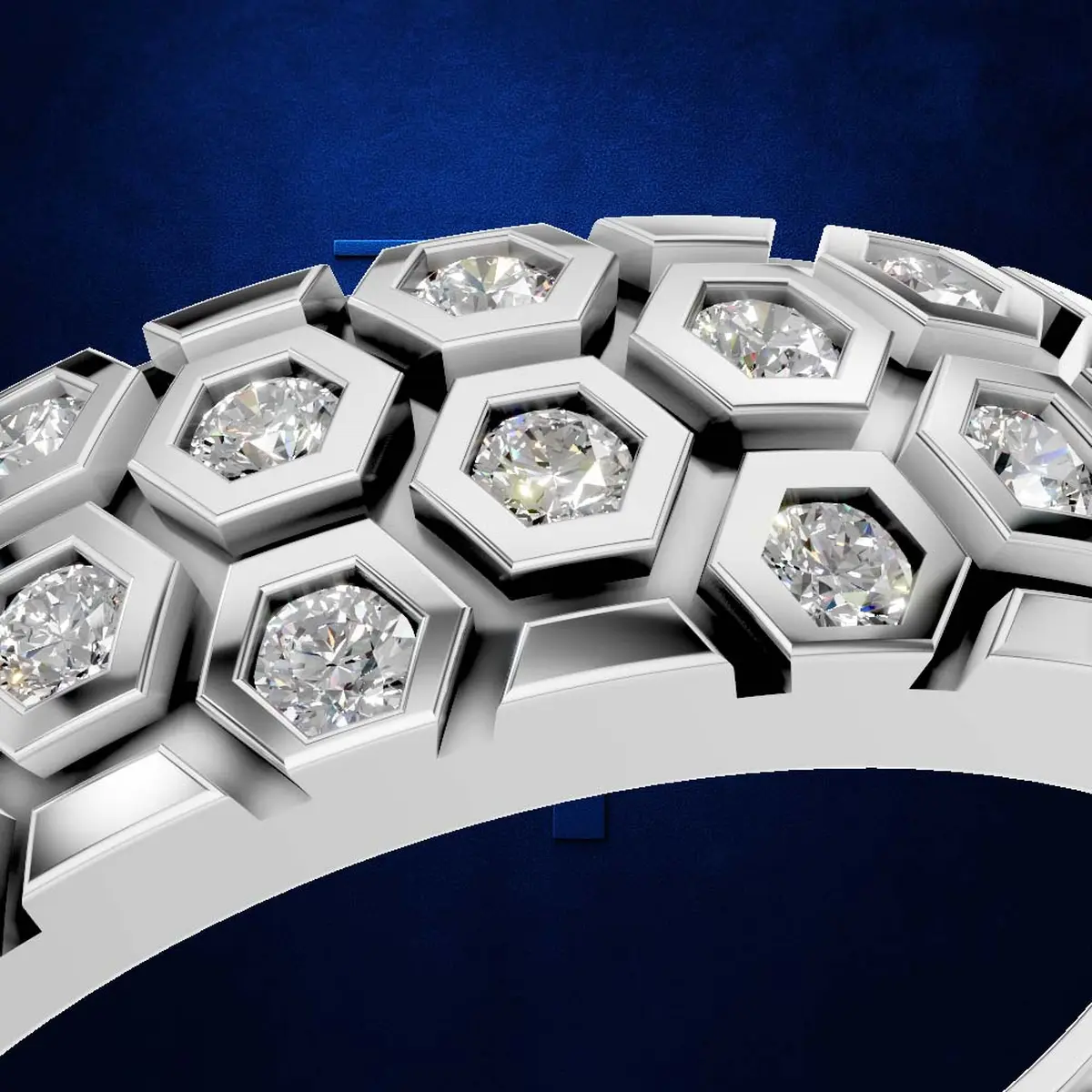 Mens Laboratory Grown Diamond Wedding Band