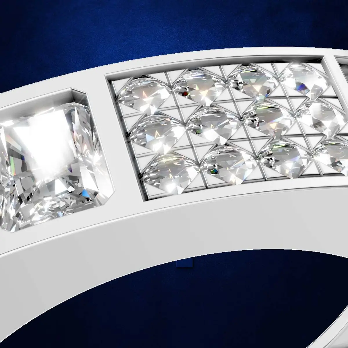 Laboratory Created Emerald Cut Diamond Ring