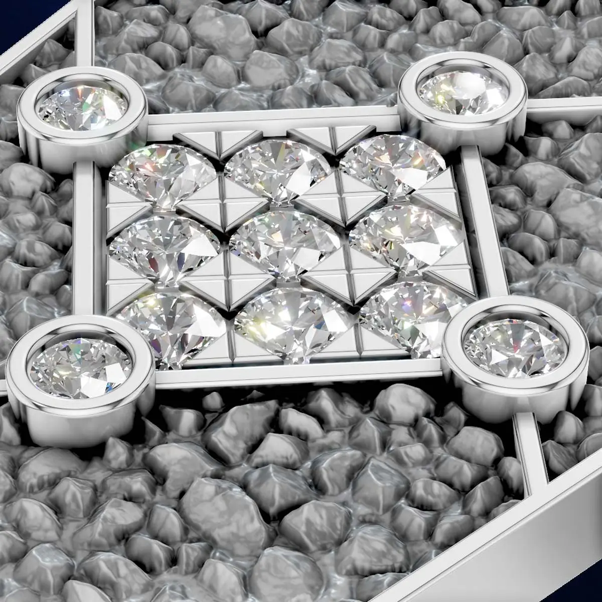 Laboratory Grown Diamond Pendant Necklace Men