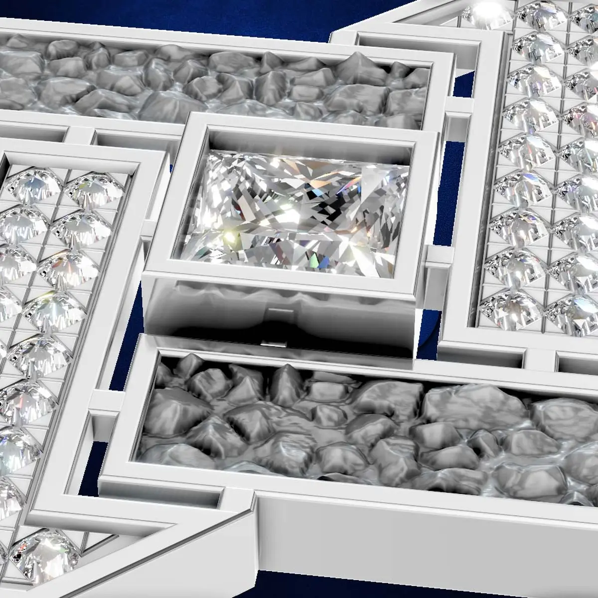 Laboratory Grown Diamond Pendant Necklace White Gold