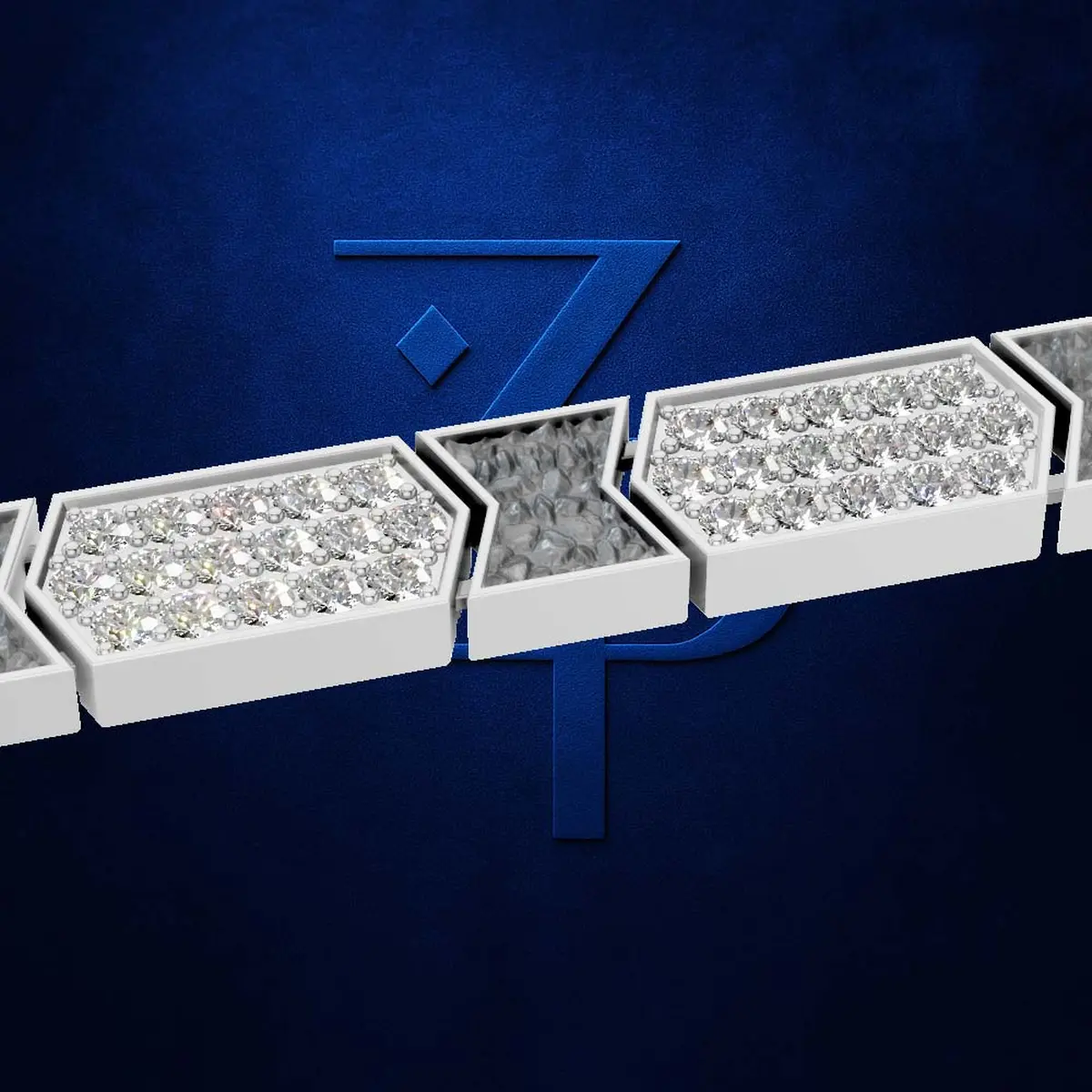 Luxury Laboratory Grown Diamond Link Bracelet Designer Silver Gold Fine Jewelry for Women