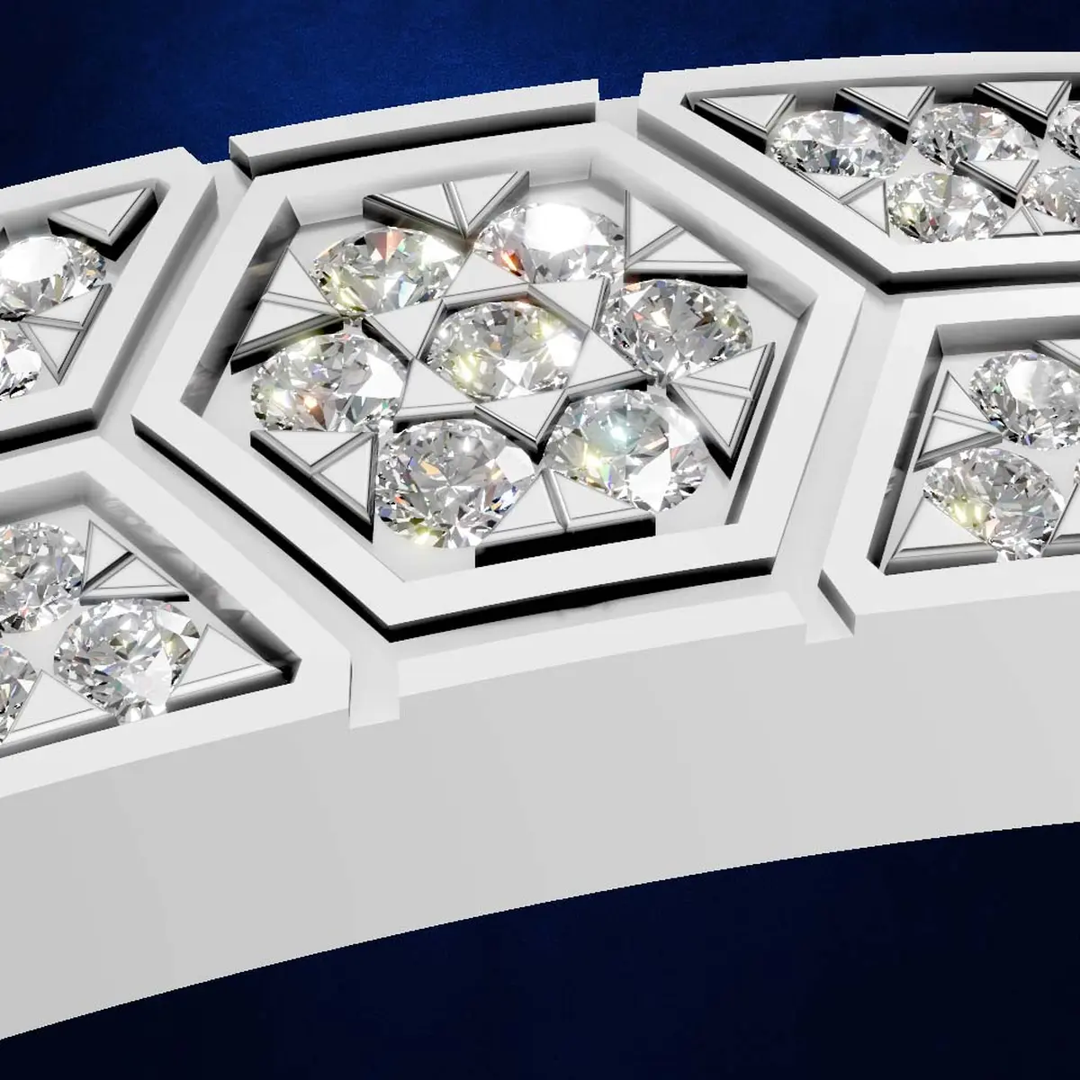 Elegant Laboratory Grown Diamond Bangle Bracelet Designer Silver Gold Fine Jewelry for Women