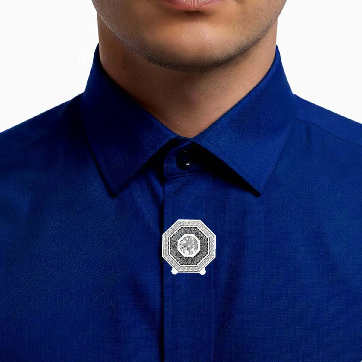 Round Solitaire Halo Lab Grown Diamond Button Fine Jewelry Connector Charm