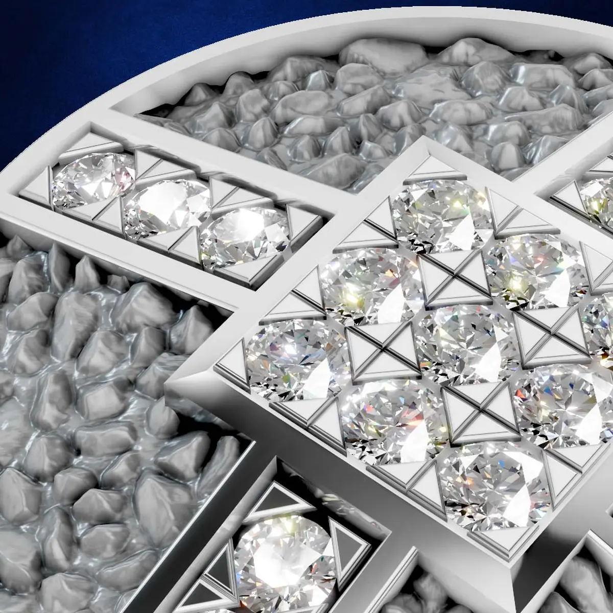 Pave Setting Diamond Button for Men Elegant Mens Jewelry with Premium Sparkle